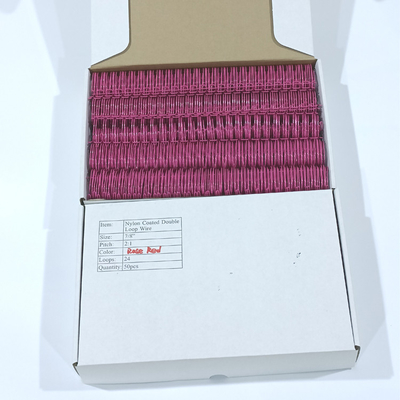 A4 Box Hardcover Wire O Binding	 2:1 Red Nylon-Coated Double Loop Wire=