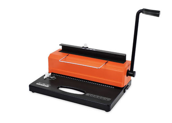 Desktop A4 Paper 14.3mm Wire Punching And Binding Machine For Office